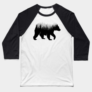 Nature Bear Tree Baseball T-Shirt